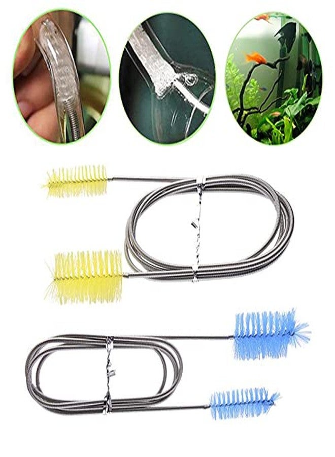 VAYINATO Petzlifeworld Stainless Steel With Double Side Brush Aquarium Glass Lily Pipe Cleaner Can Be Used To Clean All Hard To Clean Area Like Cannister Filter Tubes(Blue) - Image 5